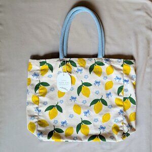 Dayna Lee Collection Canvas Pool Beach Tote Shoulder Bag Lemons Recycled Cotton
